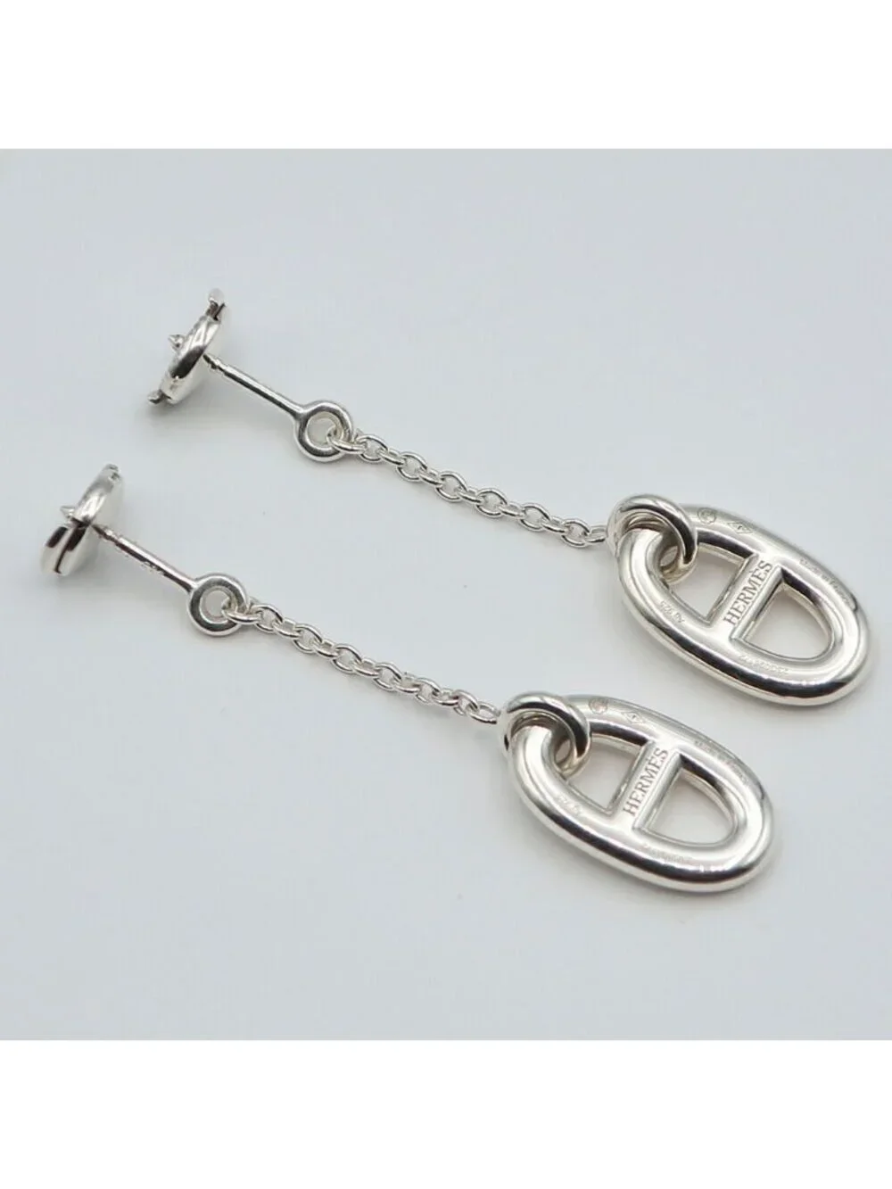 Hermes Farandole Chaine D'ancre Silver Pendant Earrings